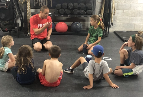coach with kids