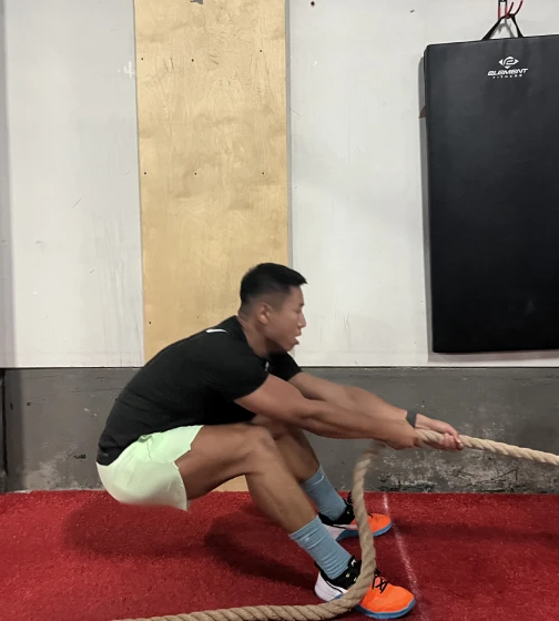 man pull rope