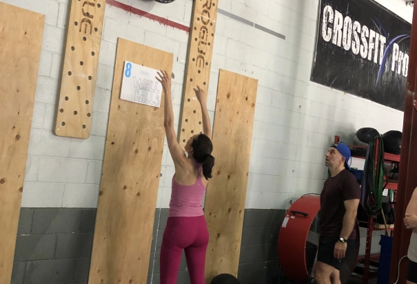 woman with coach